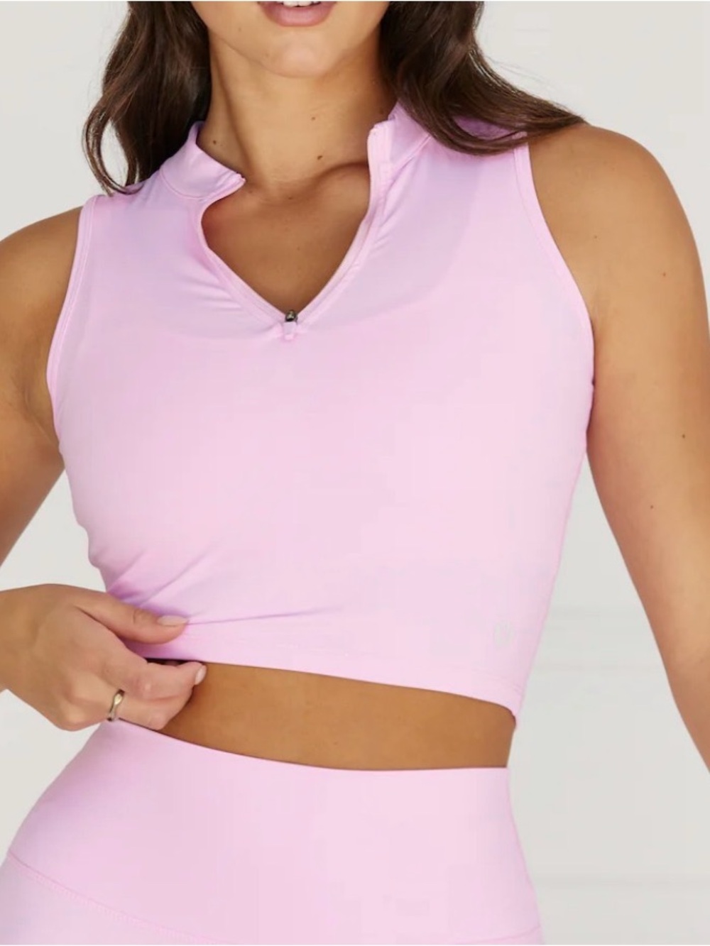 Astoria Activewear - Pink Sleeveless Cropped Athletic Top Size XS
